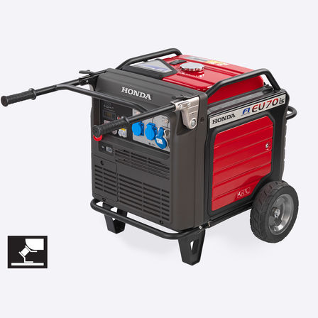 Vue rapproch&eacute;e d'un groupe &eacute;lectrog&egrave;ne maniable high-tech.