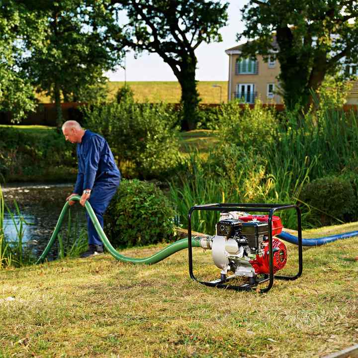 Vue Densemble Haut Débit Pompes à Eau Industrie Honda