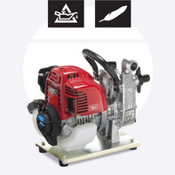 Vue rapproch&eacute;e d'une pompe &agrave; eau l&eacute;g&egrave;re.